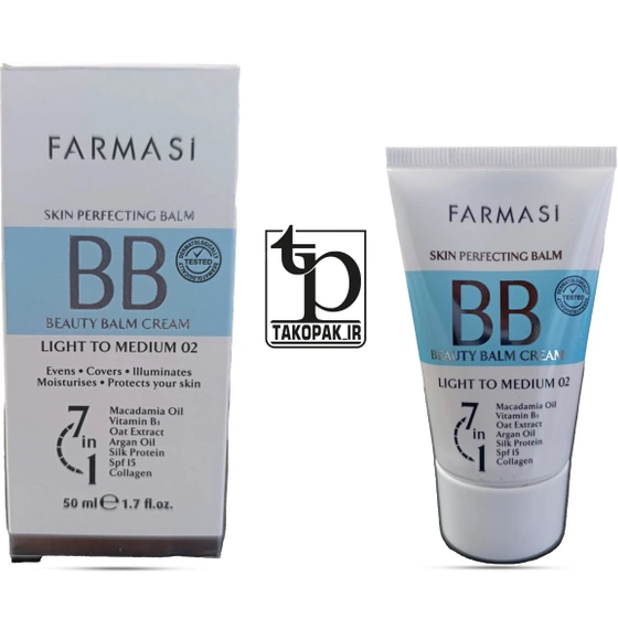 بی بی کرم  فارماسی LIGHT TO MEDIUM 02 حجم ۵۰ میل با SPF15